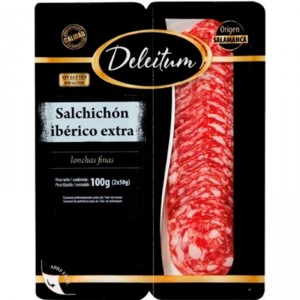 SALCHICHON DELEITUM IBERICO EXTRA LONCHAS FINAS 2X50 GRS
