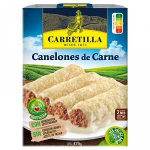 CANELONES CARRETILLA DE CARNE 375 GR.